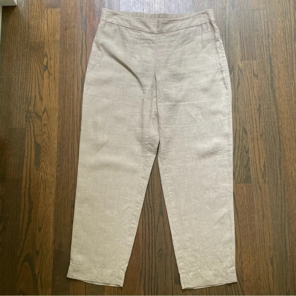 Eileen Fisher 100% Organic Linen Pants, Size M